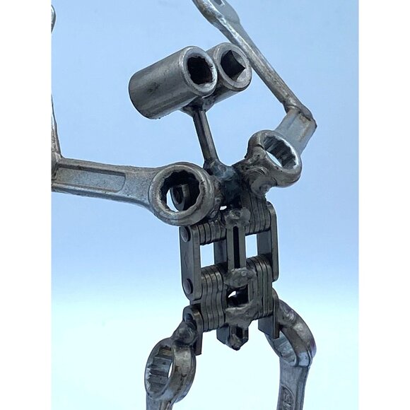 Metal Sculpture Recycled Original Scrap Tool Man Hand Crafted - Picture 1 of 4